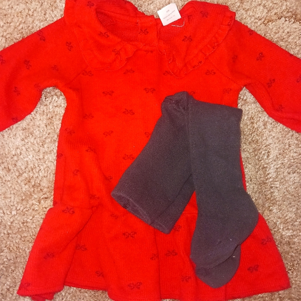 Wonder Nation sweater dress with tights